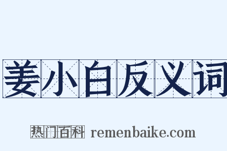 姜小白反义词是什么意思的图片